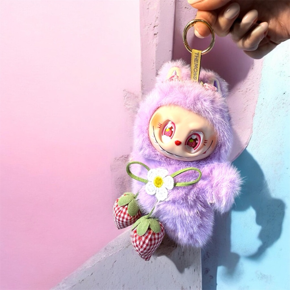 Custom Purple Daisy Fantasy Plushie Keychain